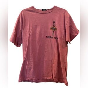 Earth Alert Puerto Rico Women’s Short Sleeve Pink T Shirt Size: Large